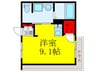 レジデンスコート池田 1Rの間取り