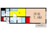 アイフラット 1Kの間取り