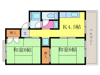 間取図 サンサウスヒル竹田