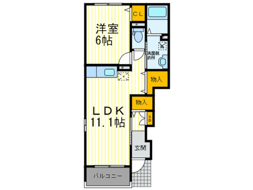 間取図 アルベ－ロディリモ－ネⅡ