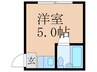 ハイツ阪本(2F) 1Rの間取り