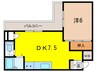 サテライトⅡ 1DKの間取り