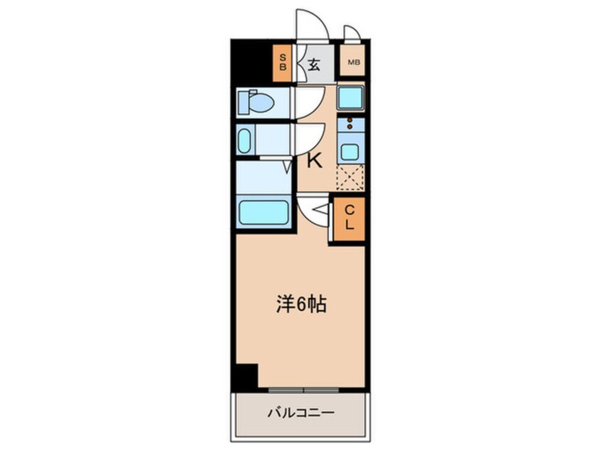 間取図 ｴｽﾃﾑｺｰﾄ神戸元町Ⅱｸﾞﾚｲﾄﾞ(401)