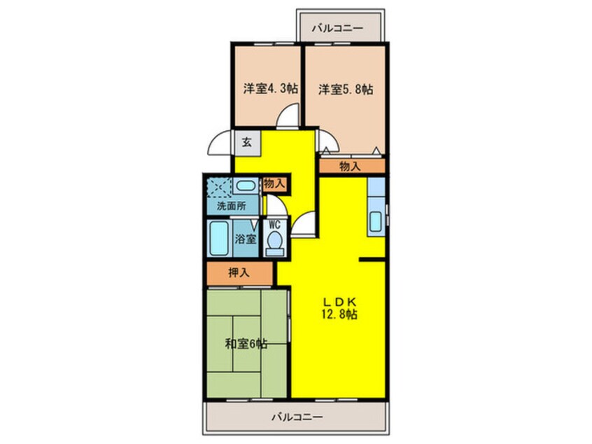 間取図 パストラルＫＩＤＡ