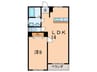 岩園グランドハイツ 1LDKの間取り