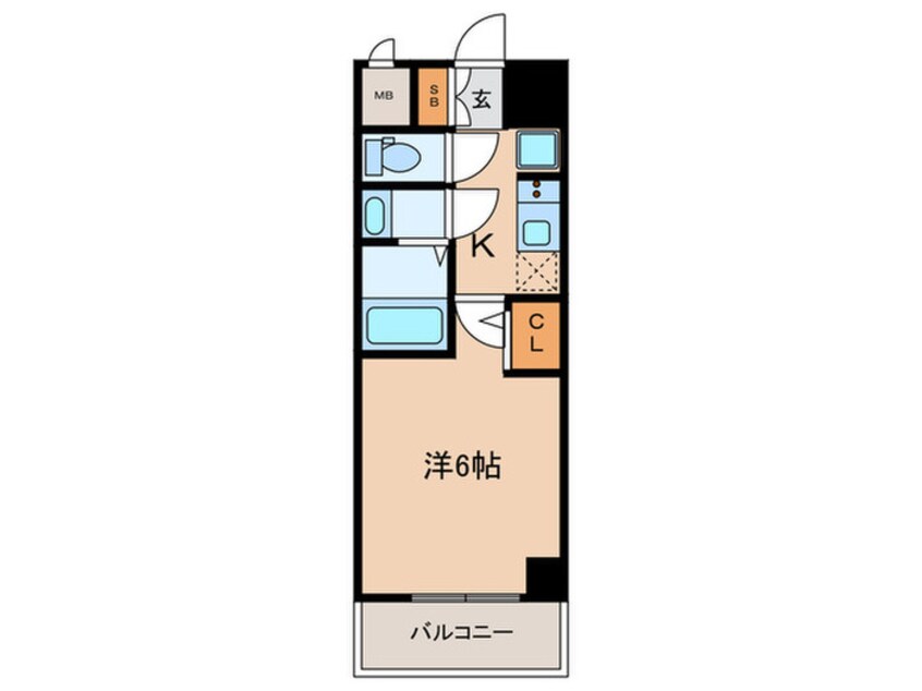 間取図 ｴｽﾃﾑｺｰﾄ神戸元町Ⅱｸﾞﾚｲﾄﾞ(1403)