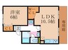 ノ－ブル広野 1LDKの間取り