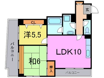 間取図 パインハイツ西芦屋