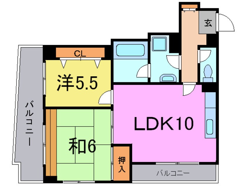 間取図 パインハイツ西芦屋