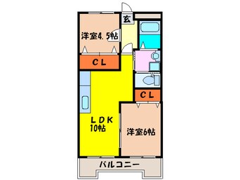 間取図 ｼｬﾄｰ箕面