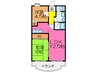 アイボリッチウエスト 2LDKの間取り