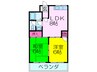 桑原ハイツ 2LDKの間取り