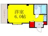 ガルボ茨木 1Rの間取り