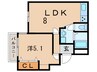 シャトー北野 1LDKの間取り