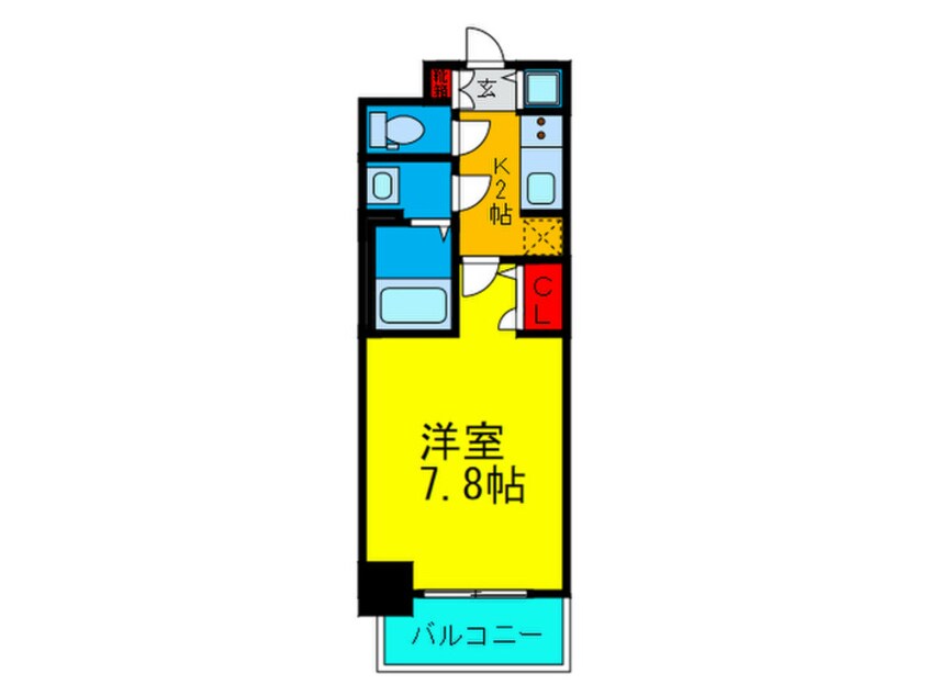 間取図 ｻﾑﾃｨ夕凪LUKSUS(801)