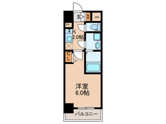 間取図 エスリード大阪ザ・ルクス