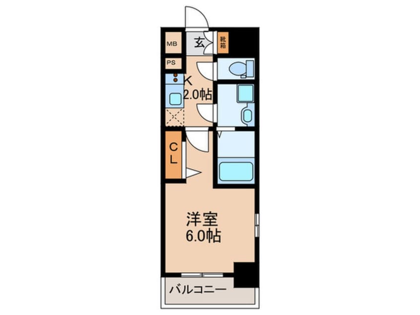間取図 エスリード大阪ザ・ルクス