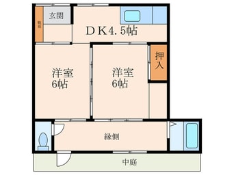 間取図 杭瀬南新町4平屋