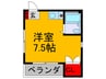 スカイハイム小若江 1Rの間取り