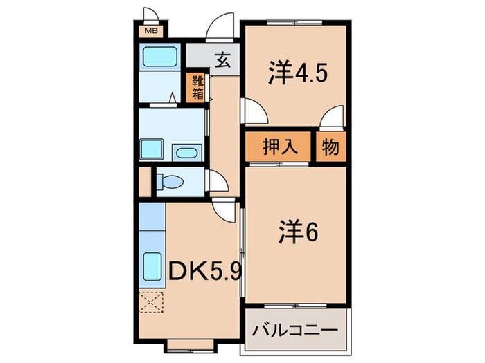 間取り図 エスポワール野間Ⅱ