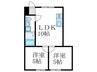 南花ノ坊ハイツ 2LDKの間取り