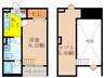 プランドール衣摺 1Kの間取り