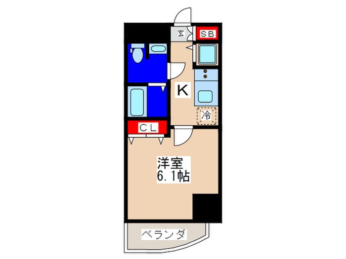間取り図 ﾌﾟﾚｻﾝｽ松屋町ｸﾞﾚｰｽ(809)