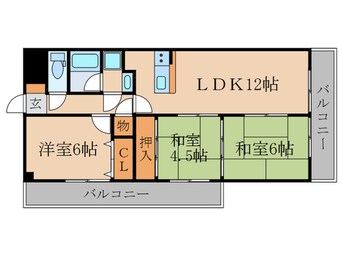 間取図 エルシティ伏見桃山　503号