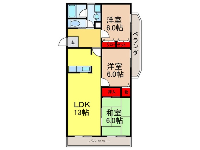 間取り図 メルボルン真砂
