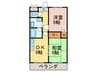 アンジュドール兼光 2DKの間取り