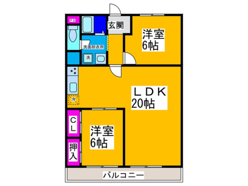 間取図 長池　ハイツ