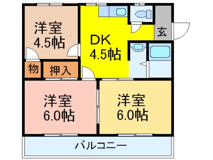 間取図 リバーサイドマンション・レオ