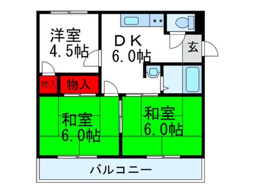 間取図 リバーサイドマンション・レオ