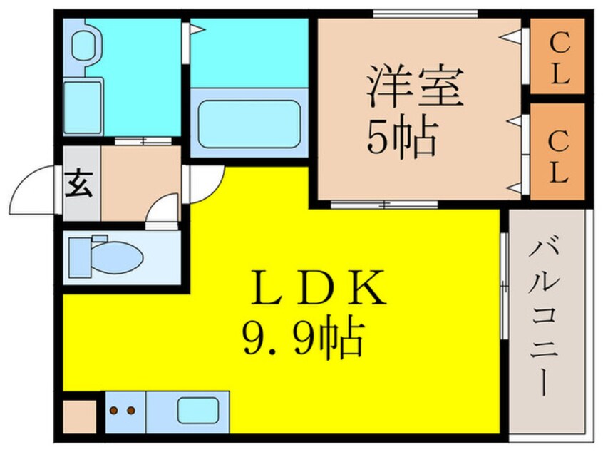 間取図 ﾌｼﾞﾊﾟﾚｽ石橋Ⅱ番館　