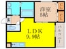 ﾌｼﾞﾊﾟﾚｽ石橋Ⅱ番館　 1LDKの間取り