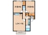 ペイサ－ジュ 2LDKの間取り