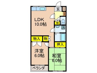 間取図 シャルマン楠葉