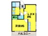 シェモア堺 1LDKの間取り