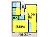 シェモア堺 1LDKの間取り