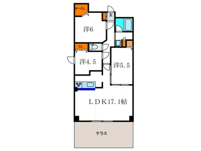 間取図 GrandEterna京大正門前