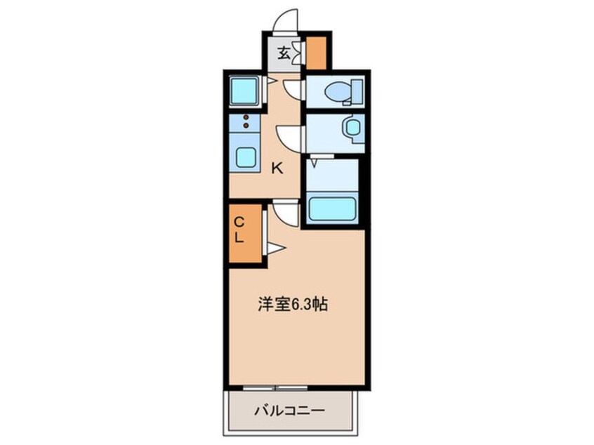 間取図 プレサンス梅田東アルファ(1002)