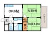 レジデンスヤマテ 2DKの間取り