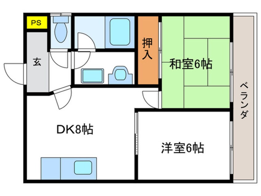 間取図 レジデンスヤマテ