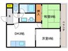 レジデンスヤマテ 2DKの間取り