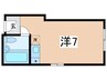 オラコート西田辺 1Rの間取り