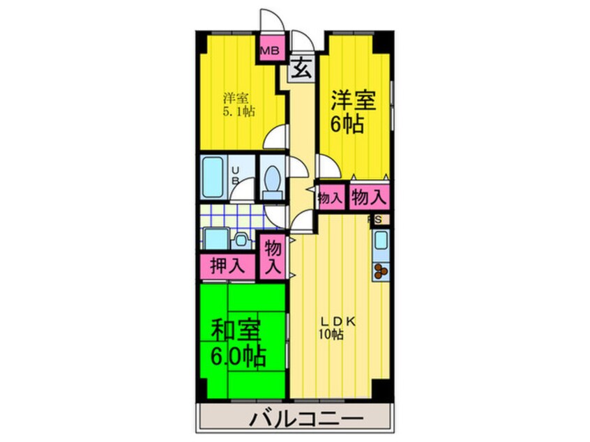 間取図 グリ－ンアベニュ－壱番館