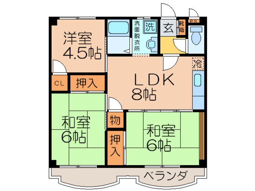 間取図 ハイツ香花園