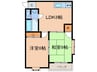 ﾌﾞﾗｳﾝﾏﾝｼｮﾝ小西 2LDKの間取り