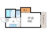 竜安寺ハイツ 1Kの間取り