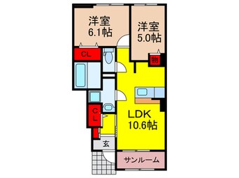間取図 ファイン・ヒルズ